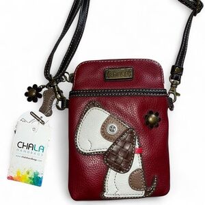 Chala red dog crossbody bag